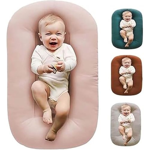 Pillow Lounger, Lounger Pillow for 0-24 (Beige) (Pink)