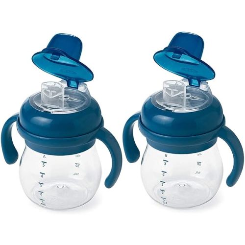 The First Years 9oz Soft Spout Portable Sippy Cups - New Deco - 2pk