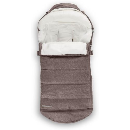 UPPAbaby CozyGanoosh 2-in-1 Seasonal Footmuff - Easily Attaches to UPPAbaby Strollers + RumbleSeat – Versatile, Ultra-Plush Zip-Out Liner for Cold Weather - Owen (Mocha Mélange)