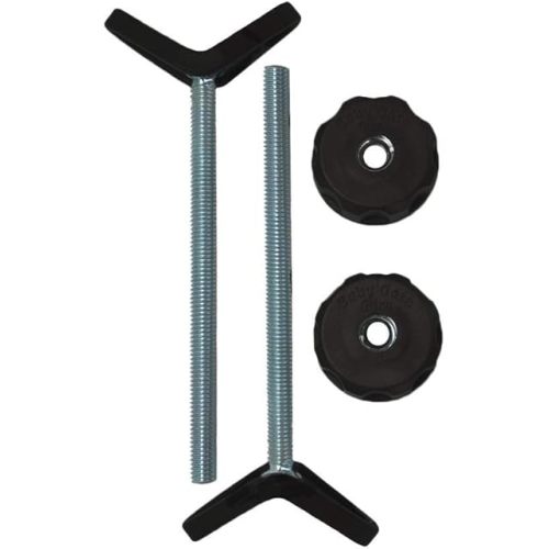 Extra Long M8 (8mm) Stair Banister Adapter Y-Spindle Rods 2 Pack for Pressure Mounted Baby and Pet Safety Gates (8mm, Black)