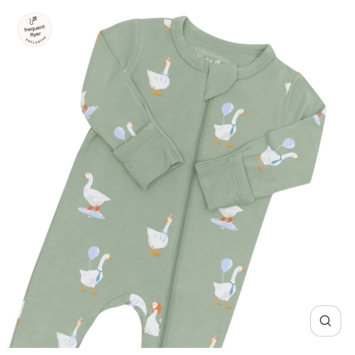 Zippered Footie in Silly Goose