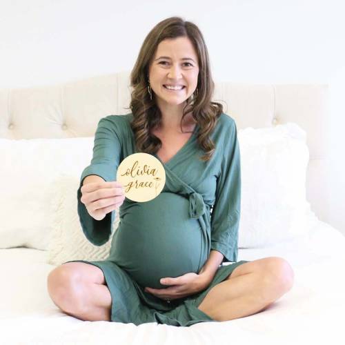 Bamboo Knit Maternity Robe | Solids