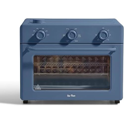 Our Place Large Wonder Oven | 6-In-1 Toxin-Free Air Fryer & Toaster with Steam Infusion | Family-Sized 32QT, 1700W Countertop Design | Includes Bake Tray, Fryer Basket, Large Racks | Blue Salt