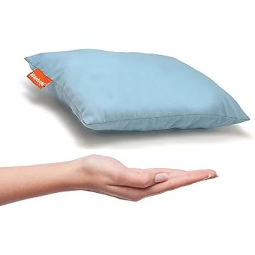 Urban Infant Pipsqueak Small Pillow - Mini 11 x 7 in - Tiny Pillow for Travel, Dogs, Toddlers, Kids, Lumbar, Knees and Neck - Light Blue