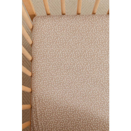 Cream Floral Crib Sheet