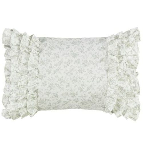 14"x20" Harper Throw Pillow Bright Green - Laura Ashley: Cotton Floral Design, Indoor Zippered Cover, Oeko-tex Certified