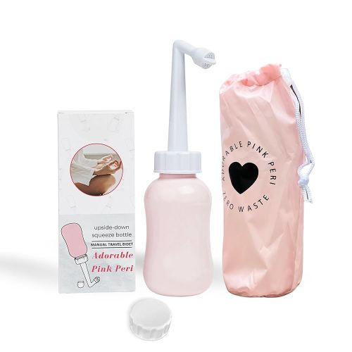 Bottle - Portable Bidet Postpartum Care Water Squeeze Spray for Pain Relief Tears Hemorrhoids After Birth + Period Care Menstrual Cup Buddy 300 ml (10 oz)