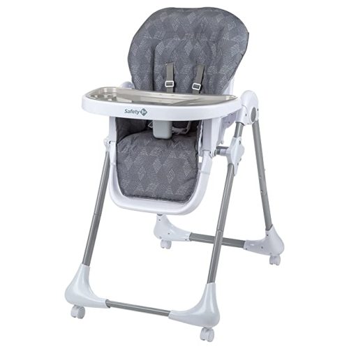Safety 1st High Chairs for Babies and Toddlers, 3-In-1 Grow and Go with Tray and Adjustable Seat, Monolith