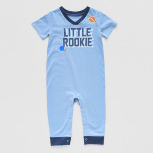 Okie Dokie Baby Boys V Neck Short Sleeve Jumpsuit