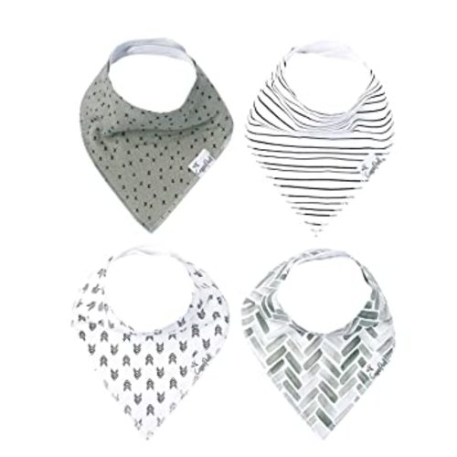 Copper Pearl Baby Bandana Bibs - 4 Pack Soft Cotton Baby Bibs for Drooling and Teething, Absorbent Drool Bibs for Baby Girl and Boy, Adjustable to Fit Newborns to Toddlers, Tons of Styles (Alta Set)