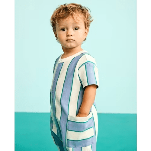 Baby Henley Romper - 12-18 months
