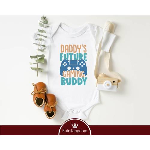 Daddy's Future Gaming Buddy Bodysuit, Cute Father Baby Clothes, Gaming Baby Clothes, Bridal Party, Baby Shower Gift, Funny