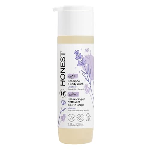 The Honest Company 2-in-1 Baby Shampoo & Body Wash, Tear-Free, Hypoallergenic, Naturally Derived, Lavender Calm Scent, 10 fl oz