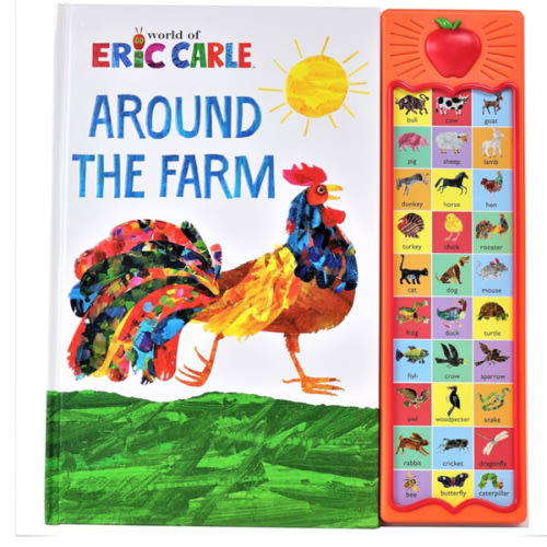World of Eric Carle, Around the Farm 30-Button Animal Sound Book - Great for First Words - PI Kids