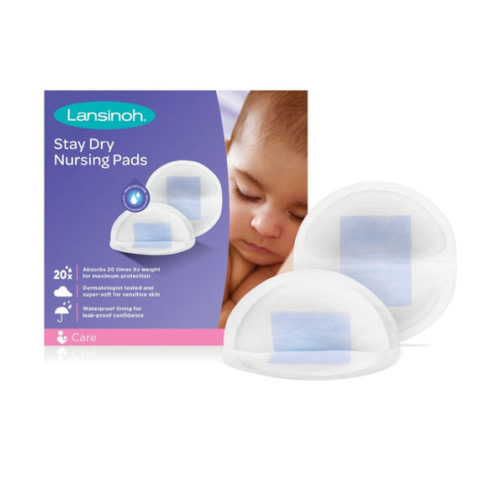 Lansinoh Stay Dry Disposable Nursing Pads, Ultra Thin with Full Coverage, Soft and Super Absorbent Breast Pads, Breastfeeding Essentials for Moms, 36 Count