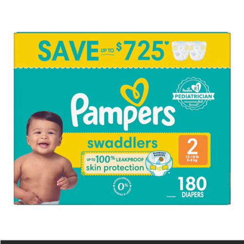 Pampers Swaddlers Active Baby Diapers (size 2)