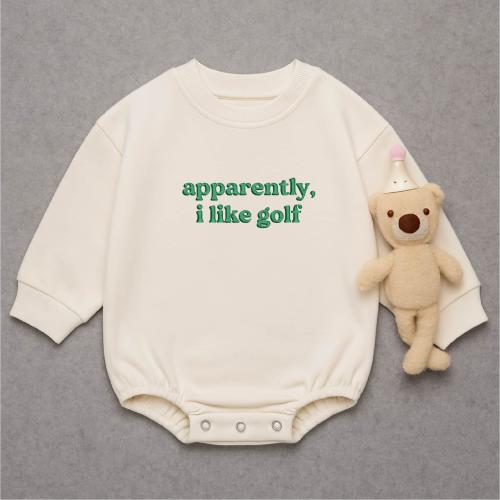 Funny Golf Baby Romper – Apparently I Like Golf Bodysuit, Sporty Baby Gift