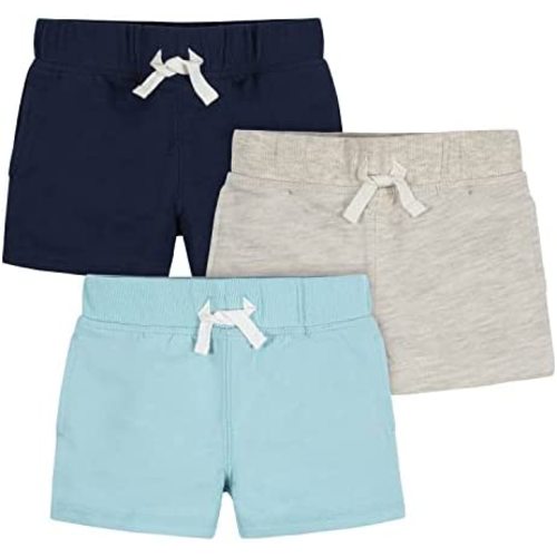 Gerber Baby Boys' Toddler 3-Pack Pull-on Knit Shorts