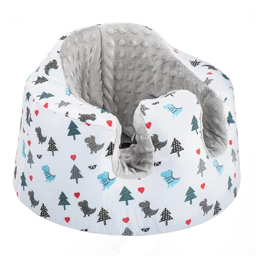 SHEKAKO Seat Cover fit for Baby Seat, Baby Floor Seat Cover for Boys and Girls, Anti-Slip Comfortable Seat Cover, Baby Seat Protector Accessory, Easy to Install & Remove (Little Dinosaur Plus Velvet)