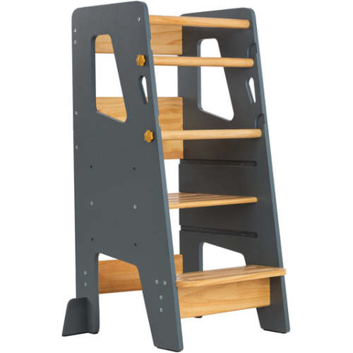 Adjustable Toddler Kitchen Tower with Safety Bars
