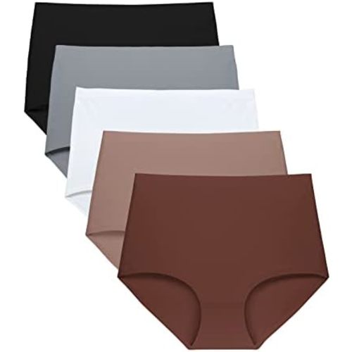 FallSweet No Show High Waist Briefs Underwear for Women Seamless Panties Multi Pack