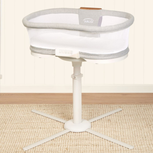 HALO - BassiNest Luxe Vibrating Bassinet, Bedside Sleeper - white