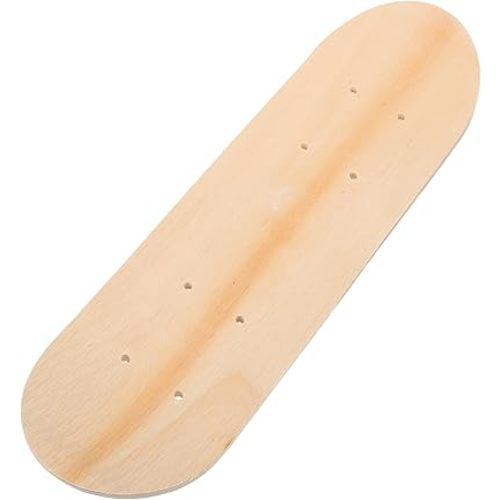 Toyvian DIY Blank Skateboard Deck for Kids - 7-Layer Maple Wood, Double-Sided Graffiti Board, 16.9 X 5.11 Inch, Ideal for Painting and Creativity