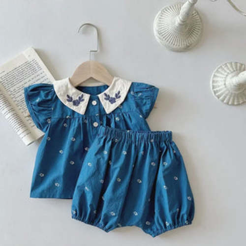 Floral Collar Vintage Romper Set | RYAN AND REMI