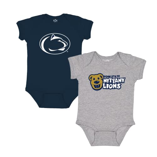Little King NCAA Bodysuit 2 Pack Short Sleeve-100% Cotton-Infant Sizes 0-3M 6M 12M 18M
