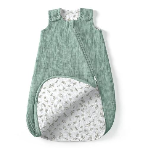 lulumoon Sleep Sack Muslin for Baby: Cotton Wearable Blanket for 3-9 Months - Soft Lightweight Ideal for Nursery Lounge Nighttime Naptime 6-12 Months