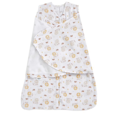 Lion Print Cotton Muslin Newborn Swaddle | HALO
