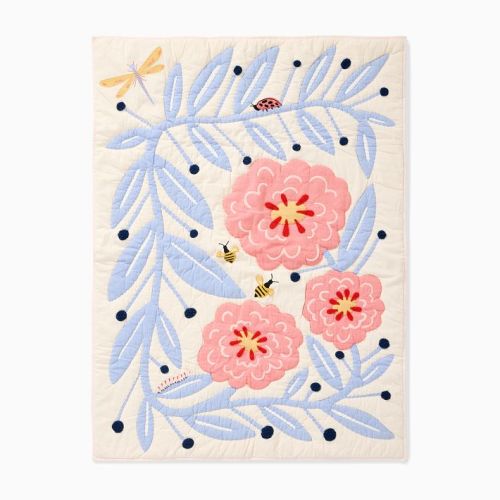 Little Garden Floral Baby Quilt