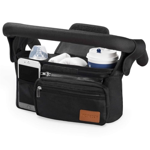 Momcozy Universal Stroller Organizer with Insulated Cup Holder Detachable Phone Bag & Shoulder Strap, Fits for Stroller like Uppababy, Baby Jogger, Britax, BOB, Umbrella and Pet Stroller