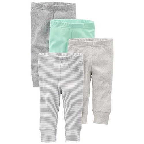 Simple Joys by Carter's Unisex Babies' Cotton Pants, Pack of 4