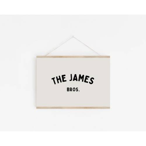 Rust Color - Personalized Name Brother Downloadable Print, Sibling Wall Art, Bros, Twin Decor, Modern Monochrome Name Sign, Neutral Kids Printable Sign