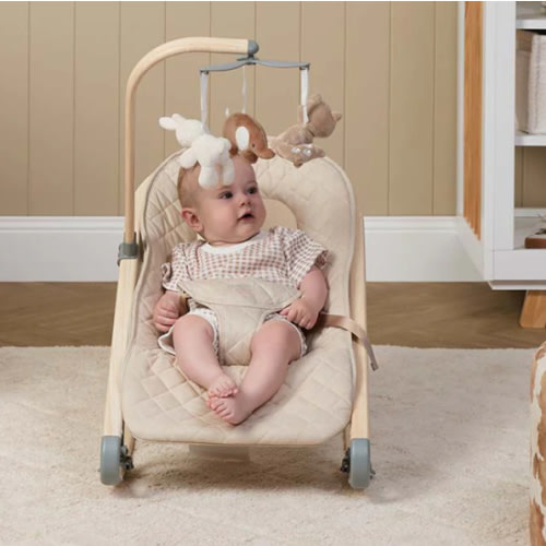 Raven Rocker - Natural: Foldable Baby Bouncer | Mocka