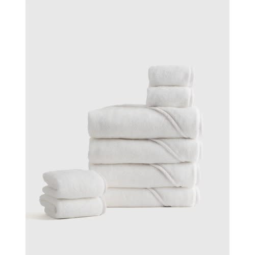 Quince Organic Turkish Cotton Baby Bath Bundle 8-Pack - White