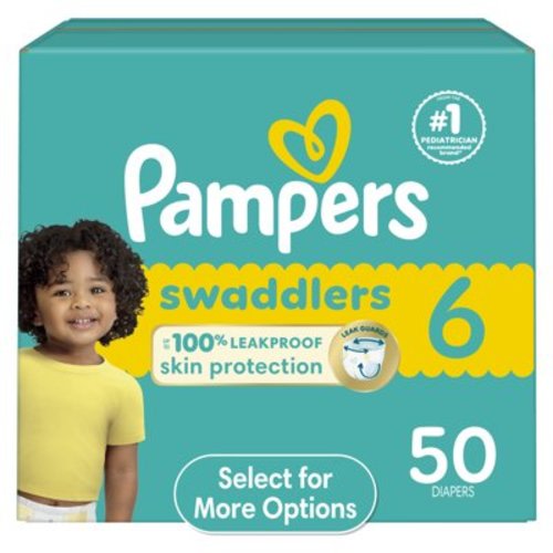 Pampers Swaddlers Diapers, Size 6, 50 Count (Select for More Options)