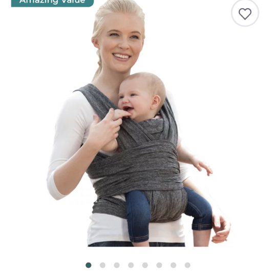 Boppy Baby Carrier - ComfyFit, Heathered Gray with Waist Pocket, 3 Carrying Positions, 0m+ 8-35lbs, Soft Yoga-Inspired Fabric with Integrated Storage Pouch, 1 Count (Pack of 1)