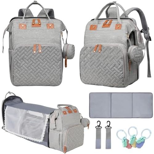 Baby Diaper Bags Diaper Bag Backpack for Baby Boy & Girls Gray