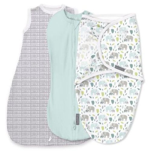 SwaddleMe by Ingenuity Comfort Pack Baby Elephant Baby Swaddle Wrap - S - 0-3 Months - 3pk