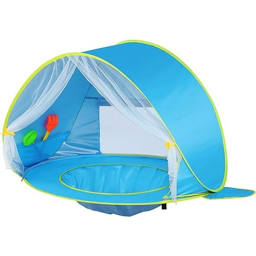 Monobeach Baby Beach Tent, Beach Canopy Sun Shelter UPF50+ UV Protection