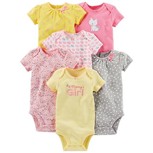 Simple Joys by Carter's baby-girls 6-pack Short-sleeve Bodysuit