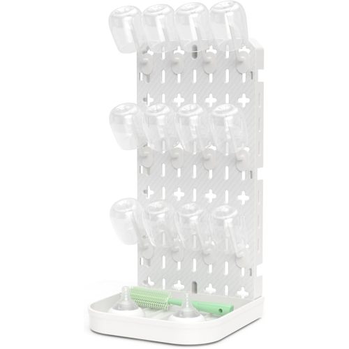 Baby Bottle Drying Rack Bottle Dryer Rack for 12 Bottle Drying Rack Space Saving Kitchen Countertop Vertical Cup Drainer Rack Detachable Baby Bottle Storage Organizer Accessory Pump Part Dryer Rack