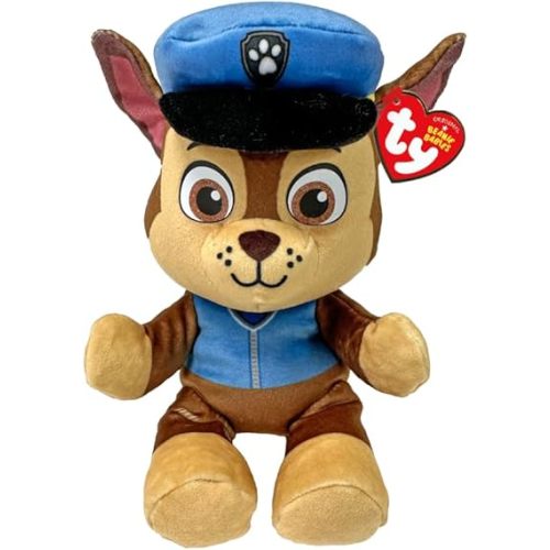 Ty - Paw Patrol Collection, Chase, All The Heroes of The Puppy Squad in Floppy Version, Soft Plush to Collect, Gift Idea for Young and Old - 20 cm - T44014
