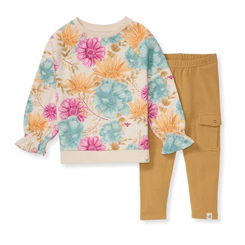 Burt's Bees Baby Baby Girls' Long Sleeve Top and Pant Set, 100% Organic Cotton
