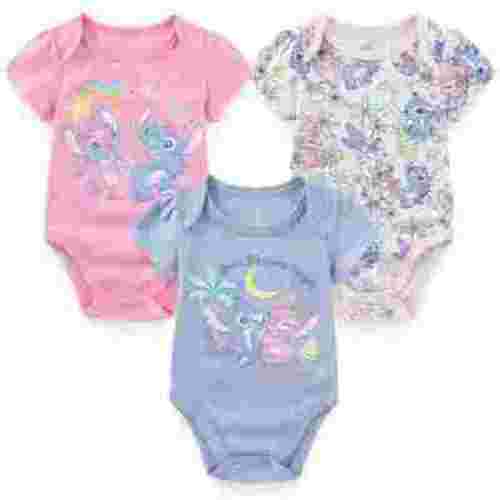 Disney Lilo & Stitch Baby Bodysuits (Girls), 3 Pack, Sizes 3M-12M