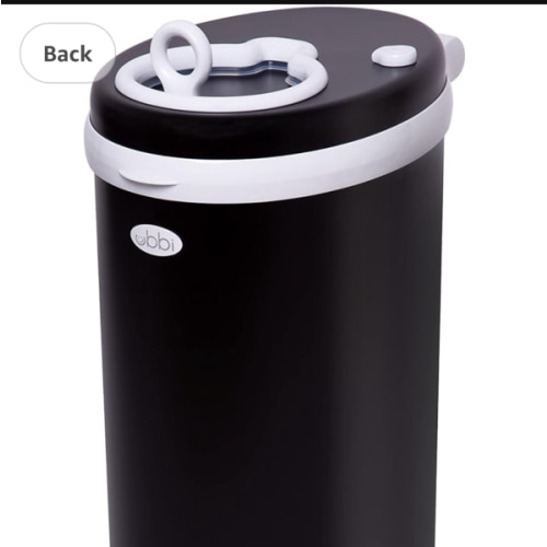 Ubbi Steel Diaper Pail, Odor Locking, No Special Bag Required, Award-Winning, Registry Must-Have, Matte Black