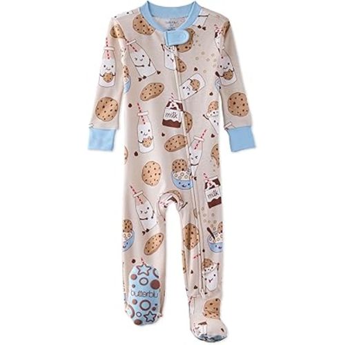 baby-boys Cruz Snug-fit Footed Pajamas 100% Organic Cotton Zip Front Sleeper Pjs W/Grippers for Baby Boys