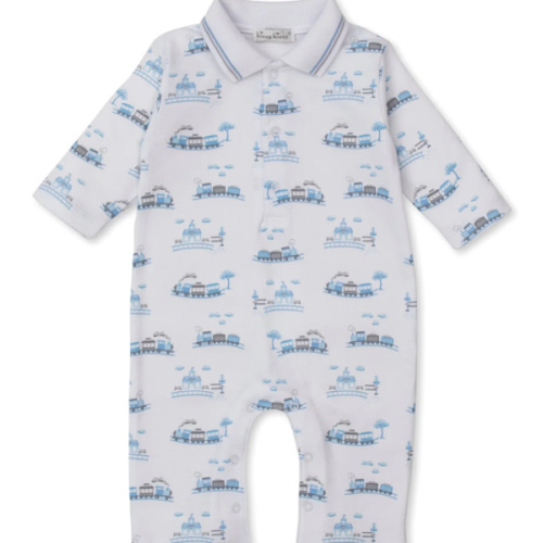 Playsuit - Roundabout Railroad - Blue